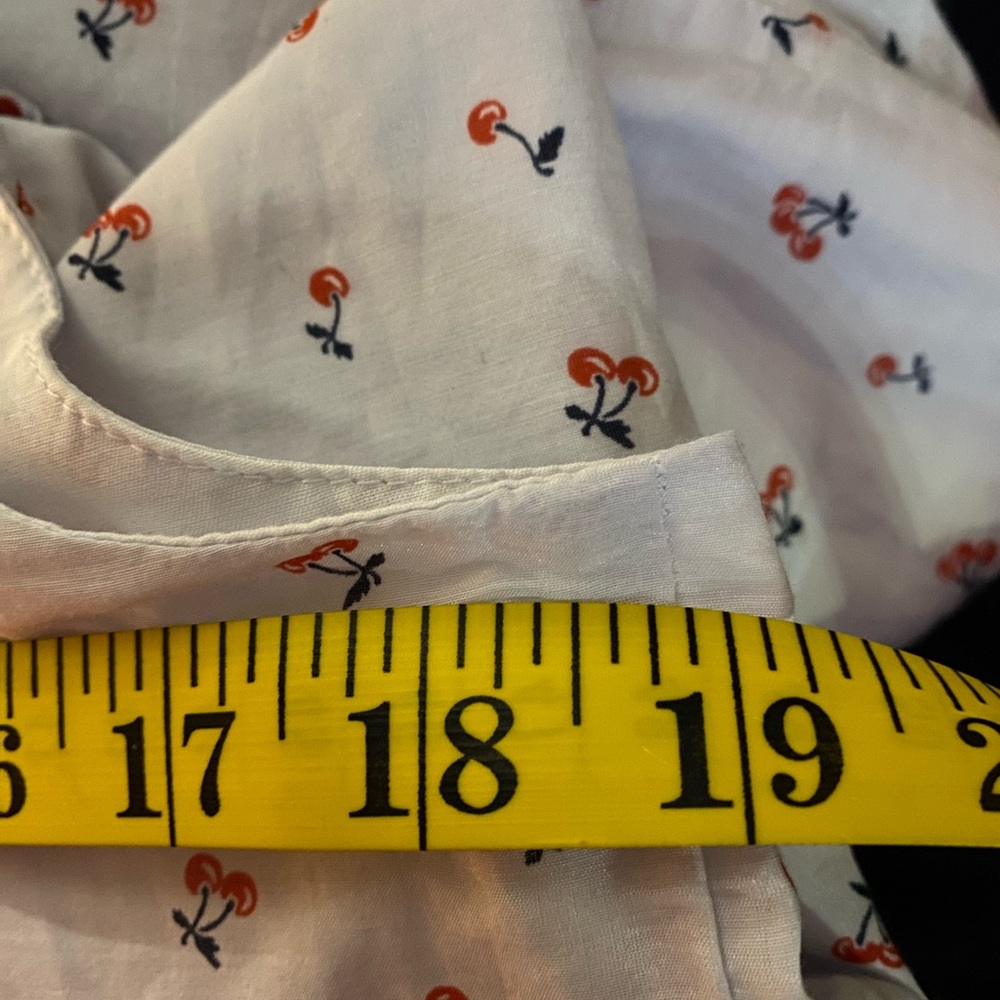 J. Crew high neck, sleeveless top with cherries and back tie, size 2 - Picture 2 of 9